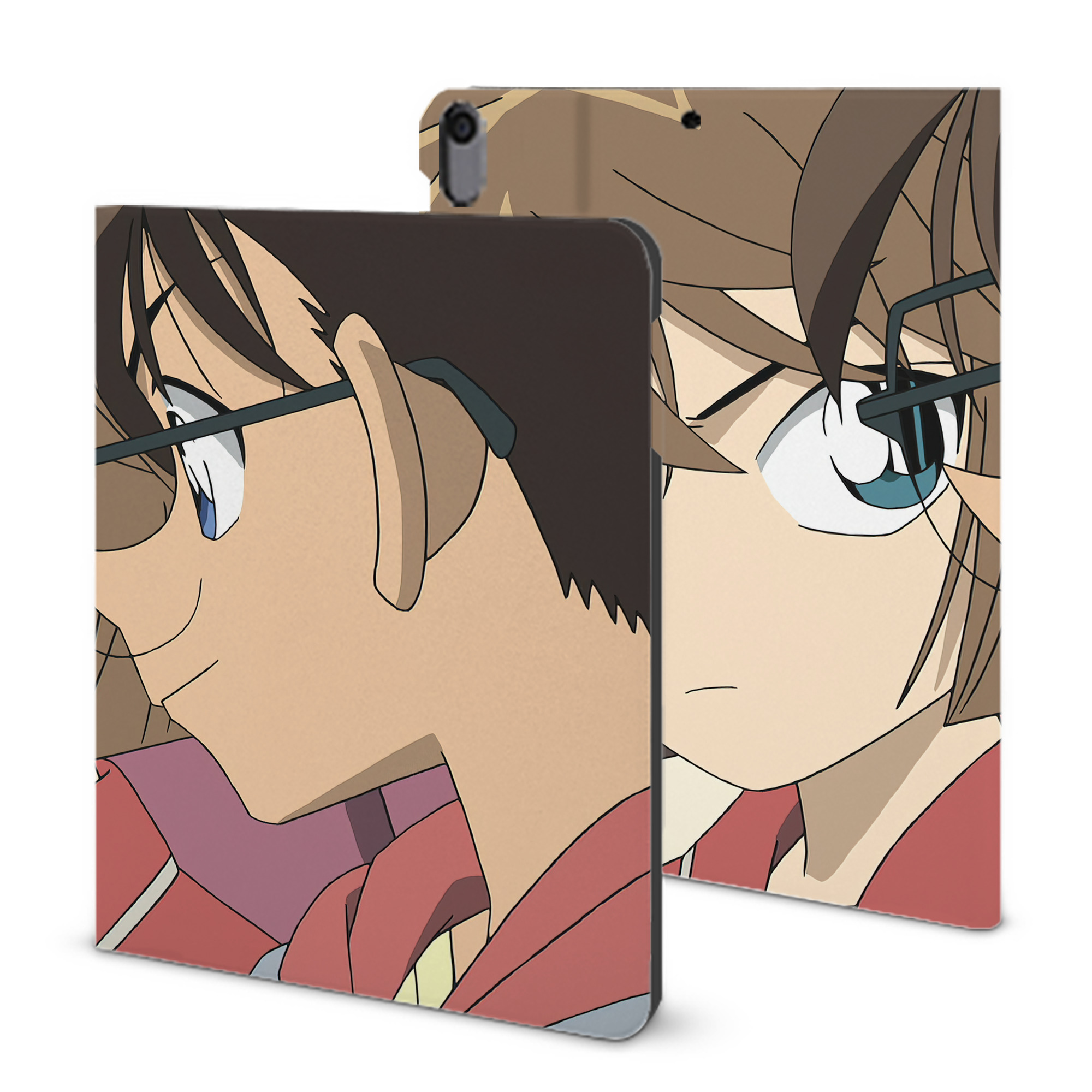 （画像用） 名探偵コナン Detective Conan IPad ケース ブック型 PUレザー TPU 耐衝撃 軽量 薄型 ペン収納なし 全面保護 IPad 各モデル対応